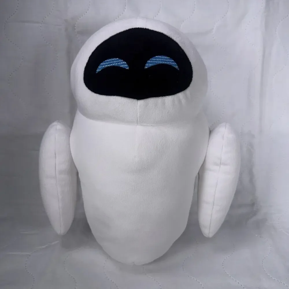 Eve White Robot 11" Rare Plush Soft Stuffed Doll WallE & Eve Disney - Picture 1 of 10